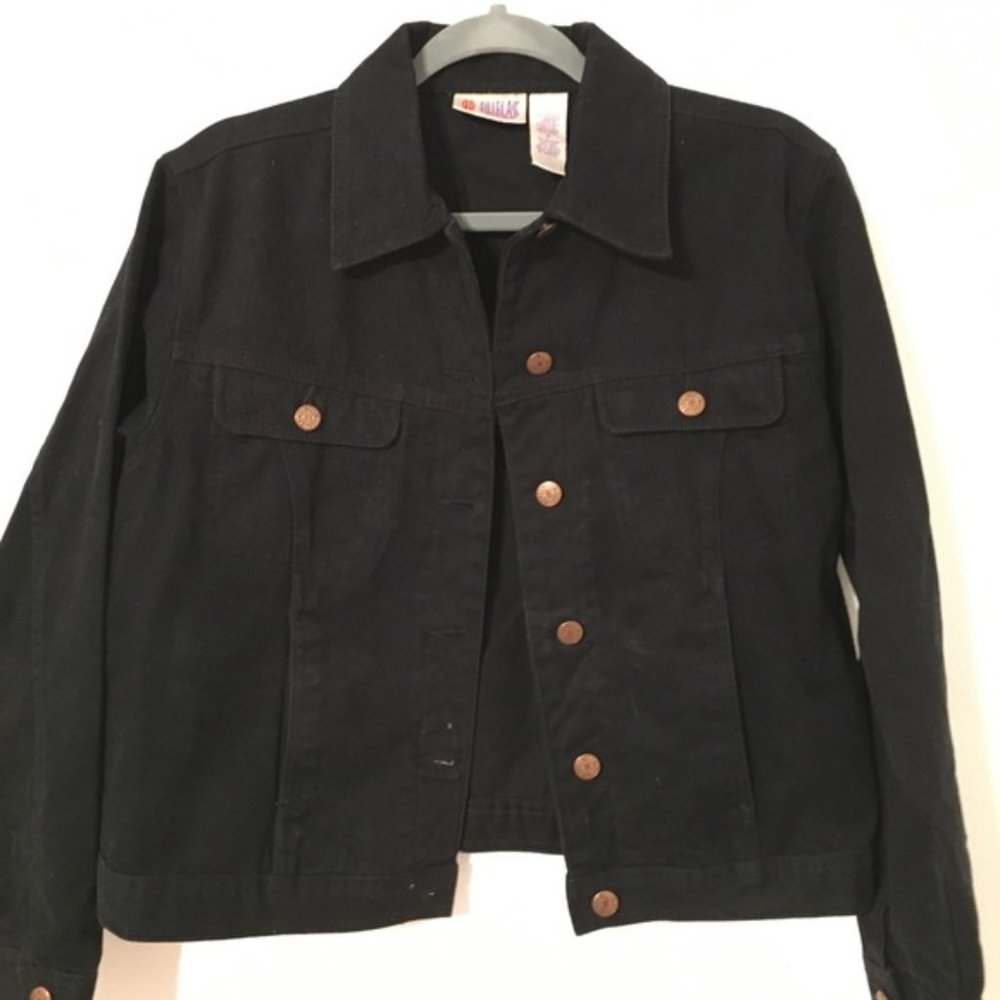 Bill Blass Medium Black Denim Jacket